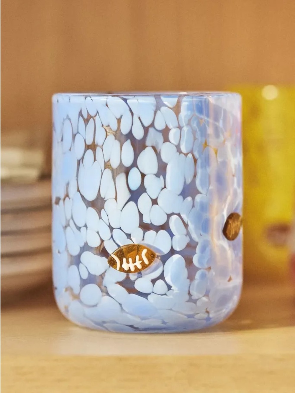 Anthropologie Icon Juice Glass - Football